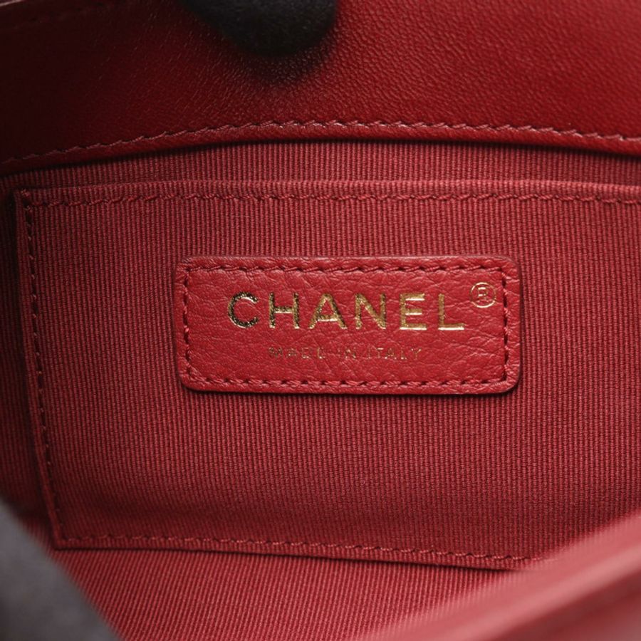香奈兒 (CHANEL) 絎縫小號鏈條肩背斜背手提包 AS2633 羊皮 紅色 GHW-3