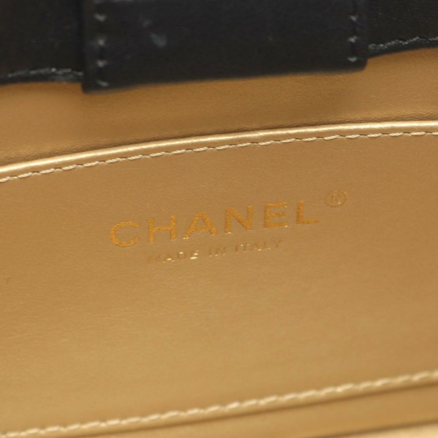香奈兒 (CHANEL) 絎縫鏈條單肩斜背包 AS4859 羊皮 BK GHW-3