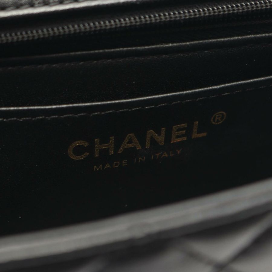 香奈兒 (CHANEL) 絎縫頂部手柄鏈條斜挎單肩包 AS5243 Lambski BK-3