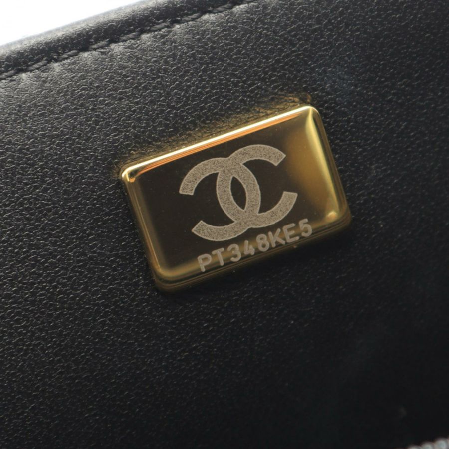 香奈兒 (CHANEL) 絎縫頂部手柄鏈條斜挎單肩包 AS5243 Lambski BK-4