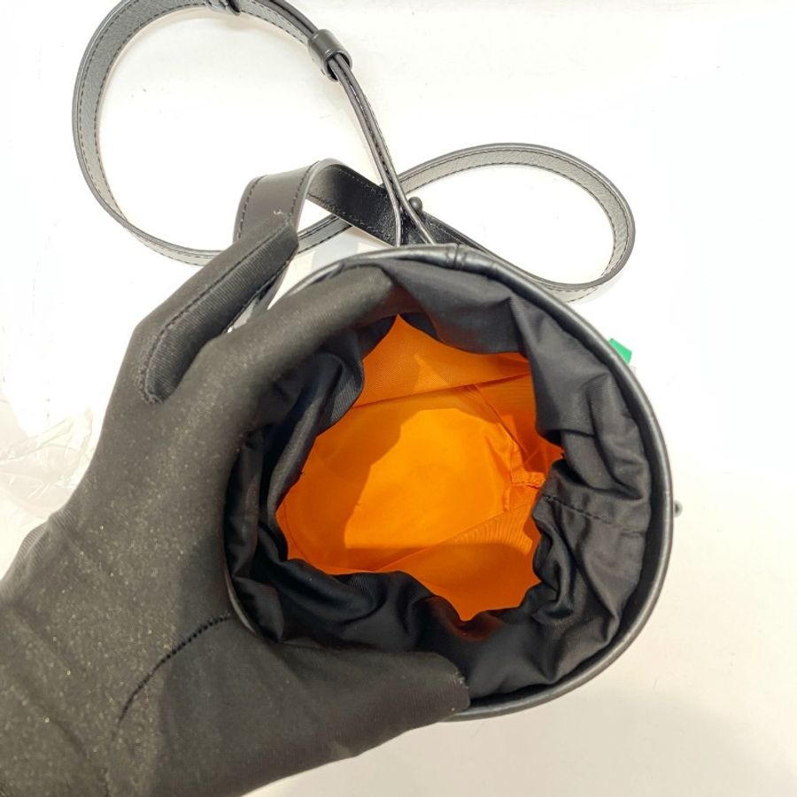 LV路易威登virgil联名全黑老花压纹nano chalk抽绳水桶包16.5*11.5*11.5-9