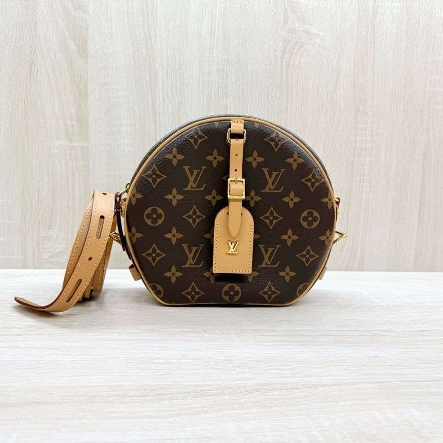 LV✨原花Boite Chapeau Souple吊牌軟圓餅MM斜背包M45647-1