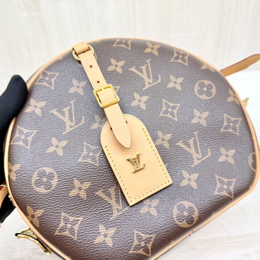 LV✨原花Boite Chapeau Souple吊牌軟圓餅MM斜背包M45647-11