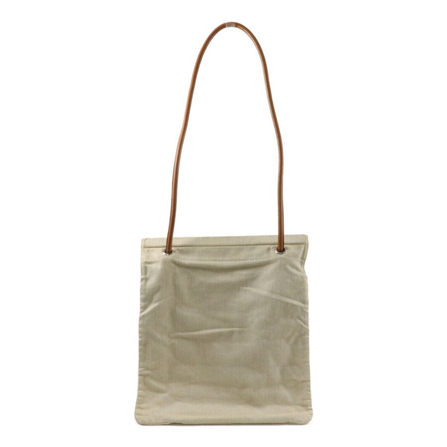 HERMES 帆布/Barenia皮革Aline手挽袋Beige-1
