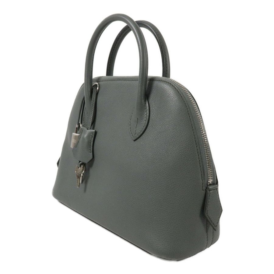 HERMES Evercolor皮革Bolide 27手挽肩背兩用袋Vert Amande-2