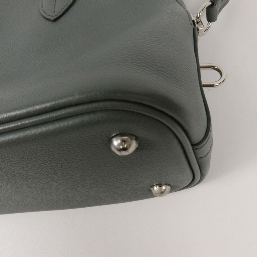 HERMES Evercolor皮革Bolide 27手挽肩背兩用袋Vert Amande-13