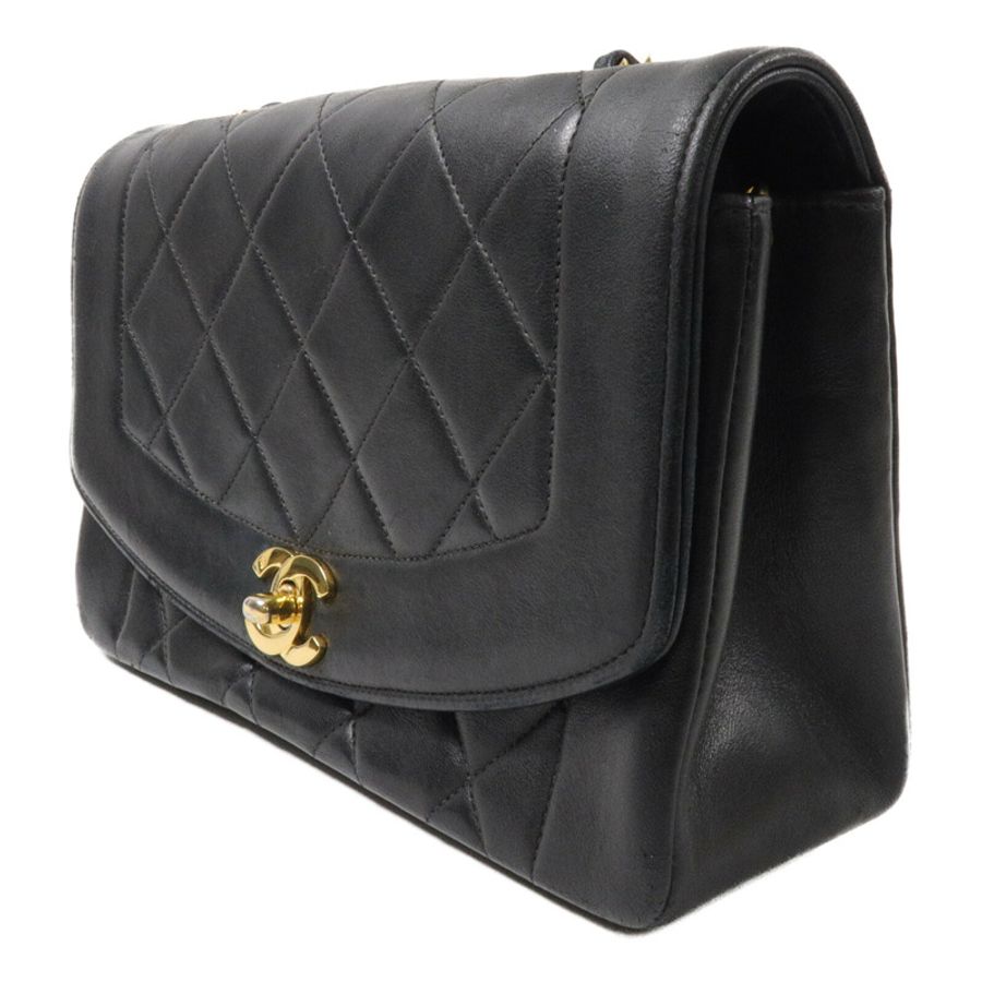 CHANEL 羊皮皮革Vintage Diana鏈帶肩背袋-2