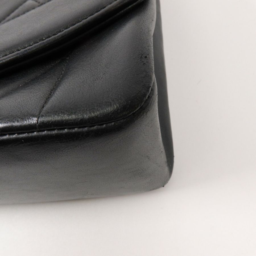CHANEL 羊皮皮革Vintage Diana鏈帶肩背袋-11