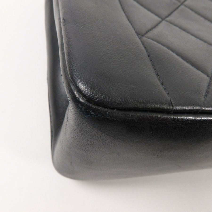 CHANEL 羊皮皮革Vintage Diana鏈帶肩背袋-12