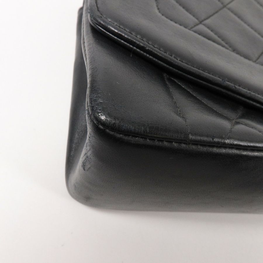 CHANEL 羊皮皮革Vintage Diana鏈帶肩背袋-14
