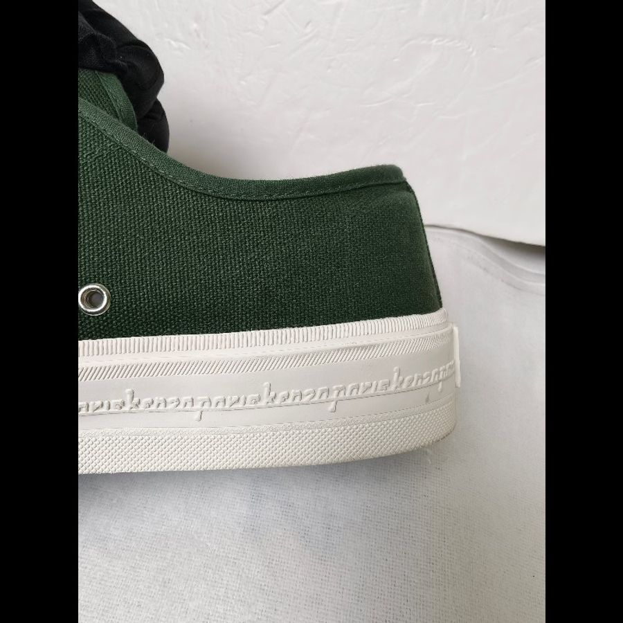 【8成新】㊣✨Kenzo✨**尺寸：10**高田賢三 綠色 印字 綁帶 布鞋 帆布鞋 休閒鞋/二手精品/二手鞋/保證正品🌳二手樹屋🌳-11