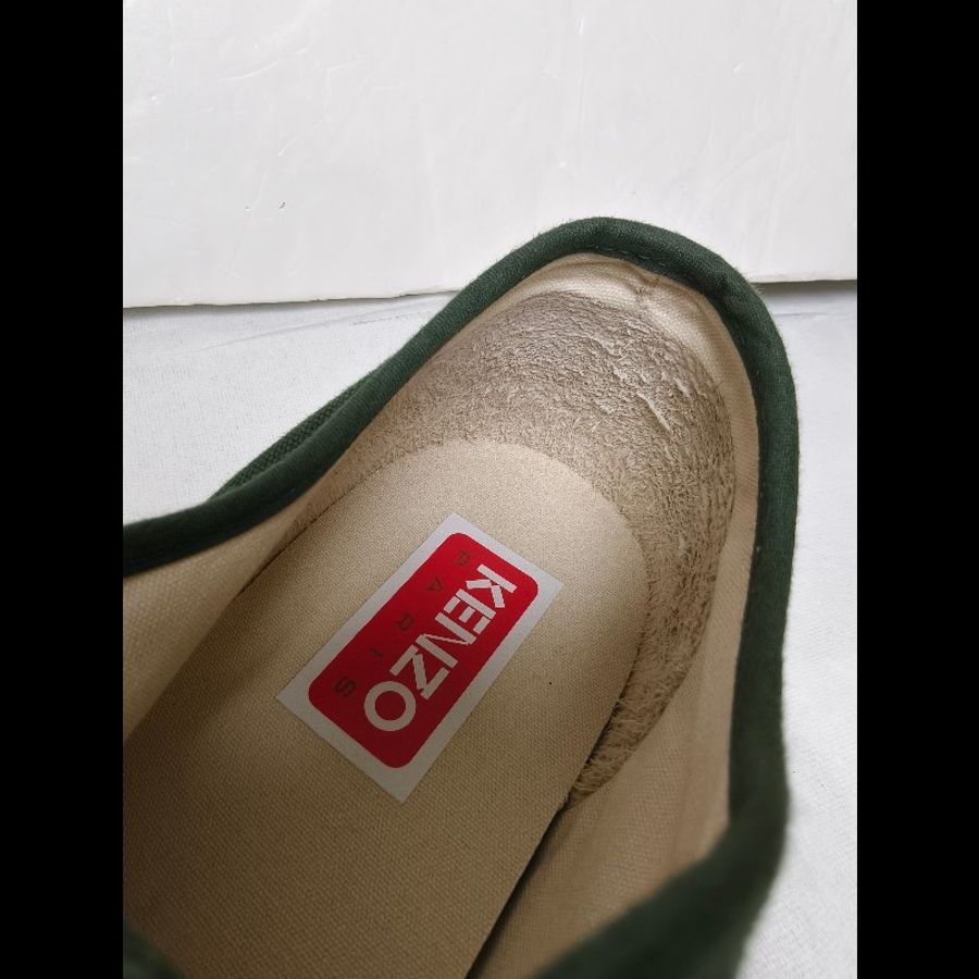 【8成新】㊣✨Kenzo✨**尺寸：10**高田賢三 綠色 印字 綁帶 布鞋 帆布鞋 休閒鞋/二手精品/二手鞋/保證正品🌳二手樹屋🌳-16