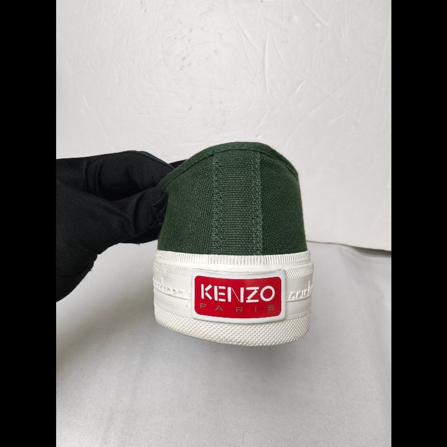 【8成新】㊣✨Kenzo✨**尺寸：10**高田賢三 綠色 印字 綁帶 布鞋 帆布鞋 休閒鞋/二手精品/二手鞋/保證正品🌳二手樹屋🌳-29