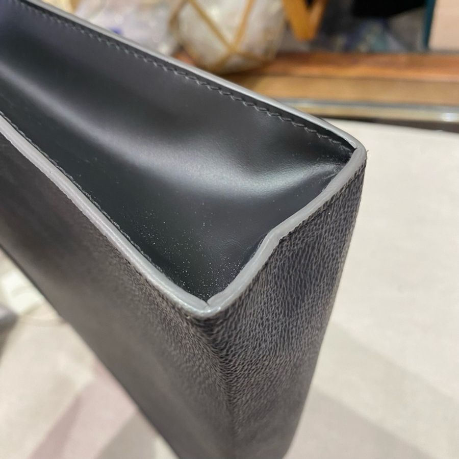 路易威登/Louis Vuitton lv 黑棋盤格 洗漱 手拿包-8