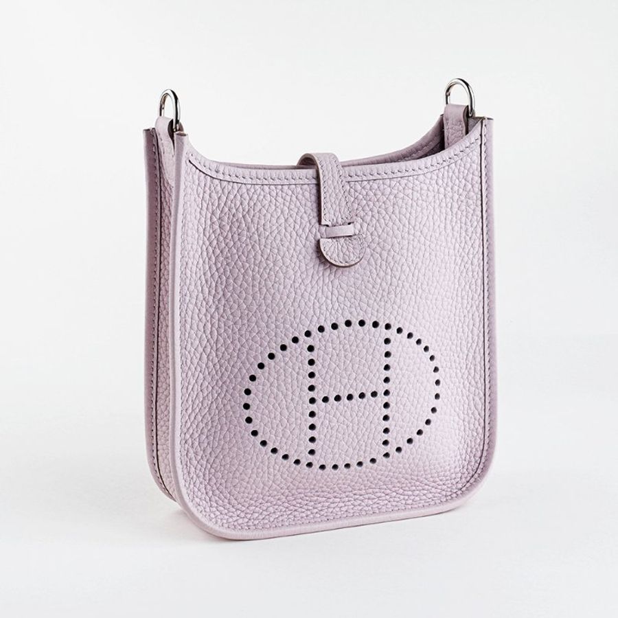 HERMÈS 愛馬仕 依芙琳 夢幻淡紫 Evelyne 16 TPM 銀釦 Togo 牛皮|斜背包 肩背包 馬鞍包 迷你包|W刻 2024年|KÉSH 凱仕精品-1