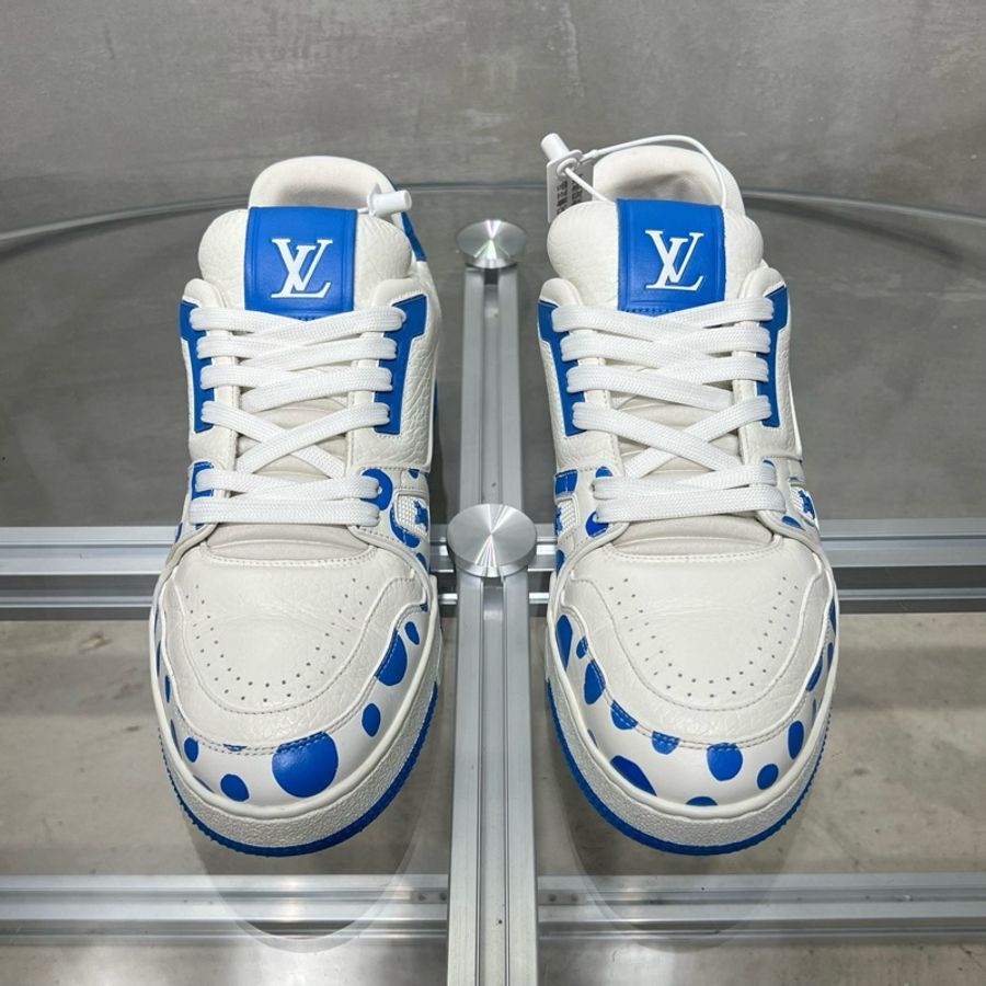 路易威登/Louis Vuitton LV Trainer 草間彌生 白藍  UK7.5 41.5碼-1