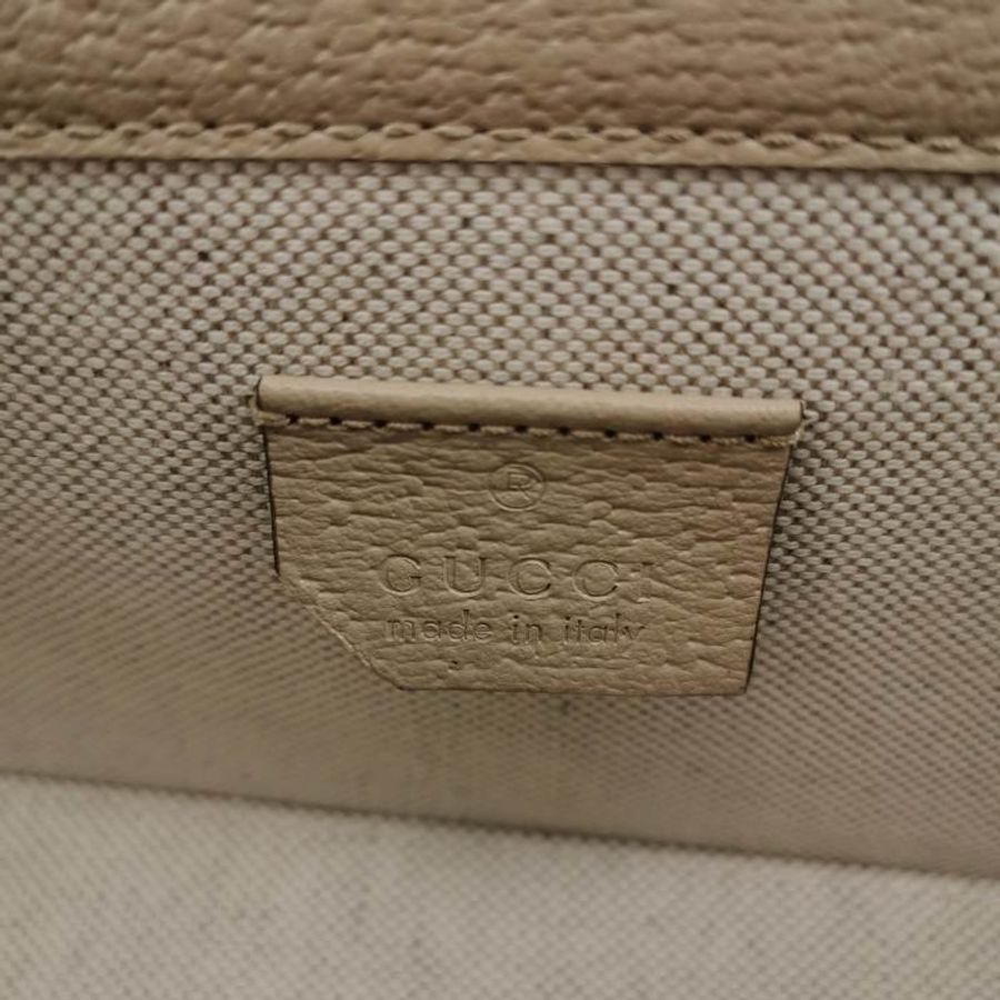 Gucci 1955迷你牛皮GG老花馬銜扣斜背包單肩包-7