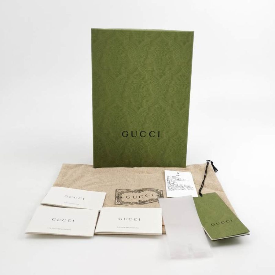 Gucci 1955迷你牛皮GG老花馬銜扣斜背包單肩包-8