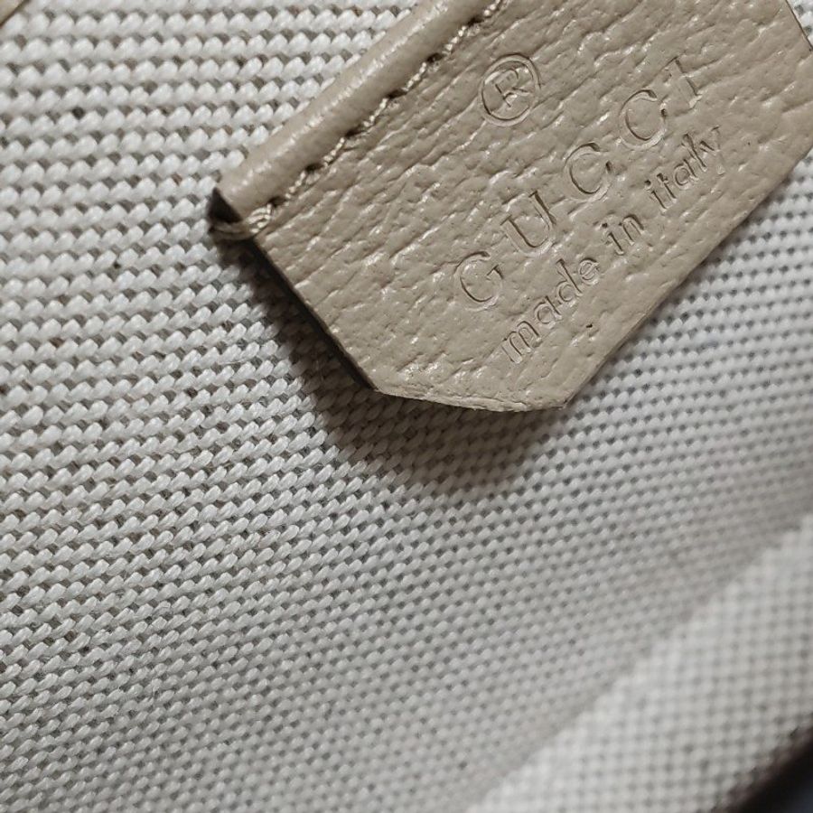 Gucci 1955迷你牛皮GG老花馬銜扣斜背包單肩包-13
