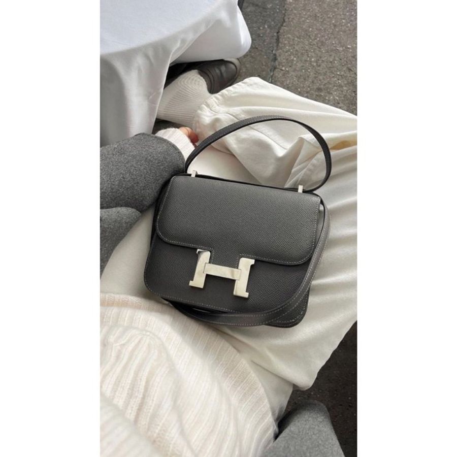 HERMÈS 愛馬仕 Constance 19 黑色銀釦 Epsom 牛皮｜康康包 肩背包 斜背包 H 包｜U刻 2022年｜KÉSH 凱仕精品-1