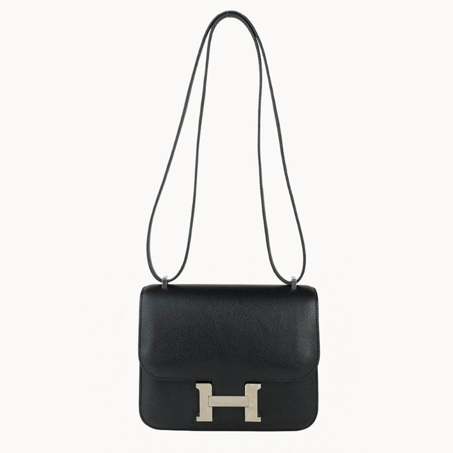 HERMÈS 愛馬仕 Constance 19 黑色銀釦 Epsom 牛皮｜康康包 肩背包 斜背包 H 包｜U刻 2022年｜KÉSH 凱仕精品-3