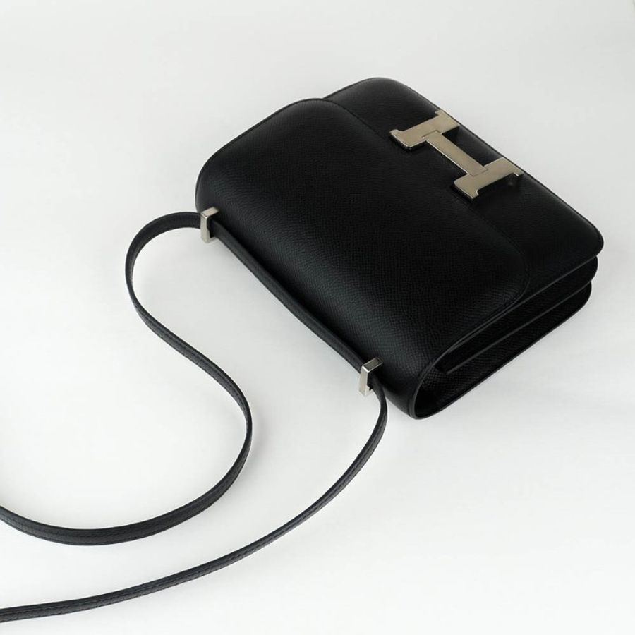 HERMÈS 愛馬仕 Constance 19 黑色銀釦 Epsom 牛皮｜康康包 肩背包 斜背包 H 包｜U刻 2022年｜KÉSH 凱仕精品-10