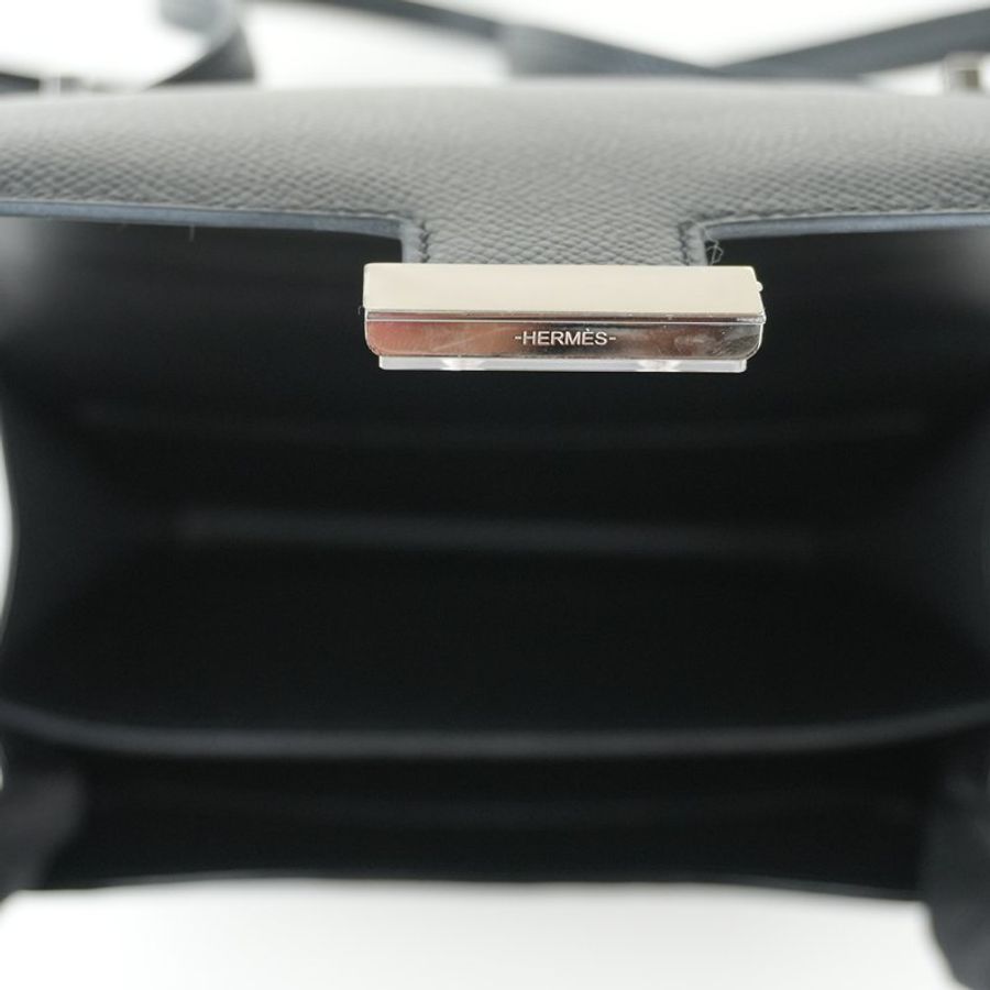 HERMÈS 愛馬仕 Constance 19 黑色銀釦 Epsom 牛皮｜康康包 肩背包 斜背包 H 包｜U刻 2022年｜KÉSH 凱仕精品-13