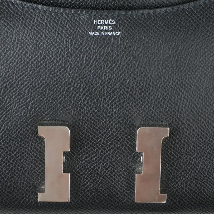 HERMÈS 愛馬仕 Constance 19 黑色銀釦 Epsom 牛皮｜康康包 肩背包 斜背包 H 包｜U刻 2022年｜KÉSH 凱仕精品-21