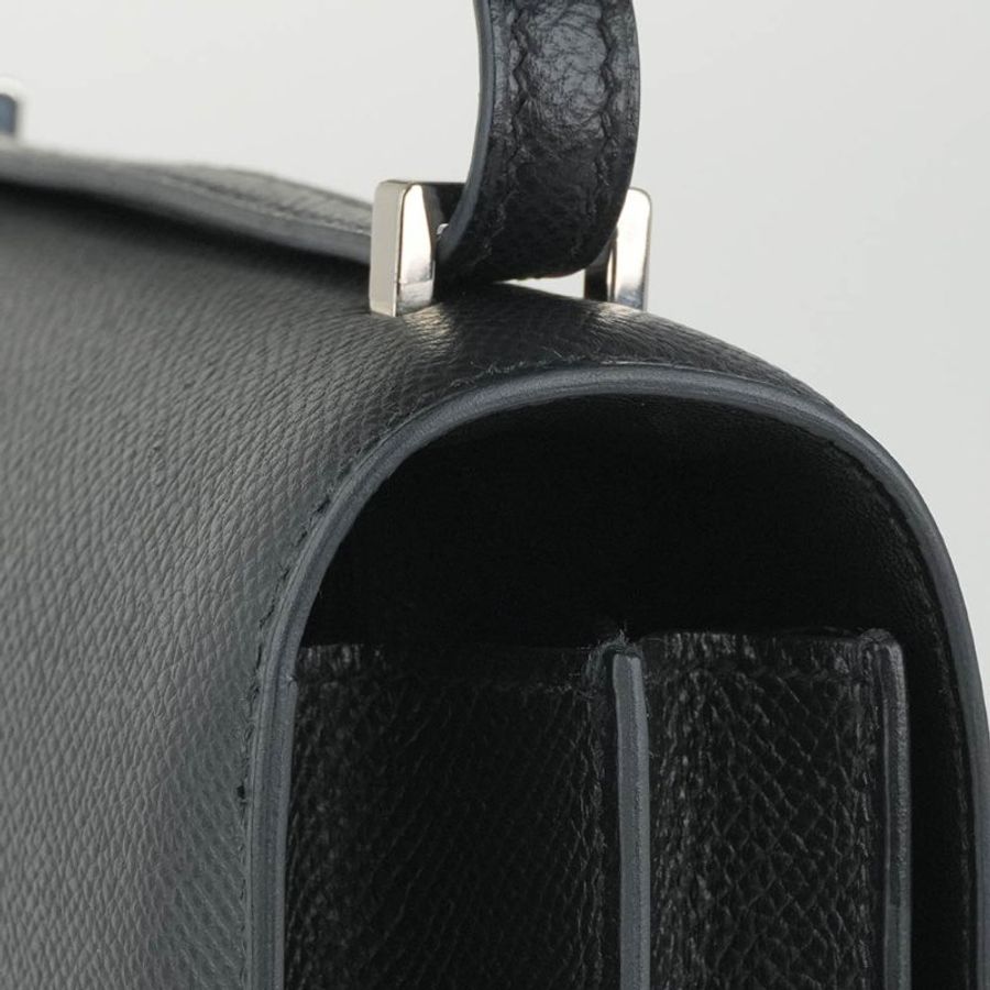 HERMÈS 愛馬仕 Constance 19 黑色銀釦 Epsom 牛皮｜康康包 肩背包 斜背包 H 包｜U刻 2022年｜KÉSH 凱仕精品-22