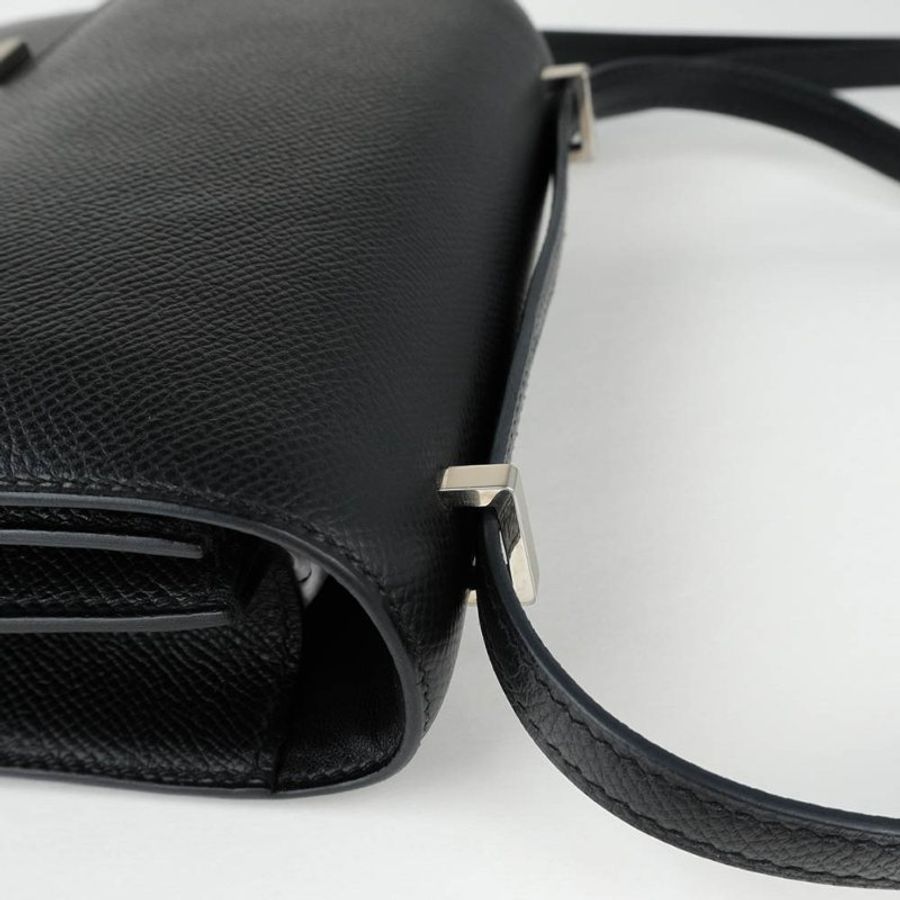 HERMÈS 愛馬仕 Constance 19 黑色銀釦 Epsom 牛皮｜康康包 肩背包 斜背包 H 包｜U刻 2022年｜KÉSH 凱仕精品-25