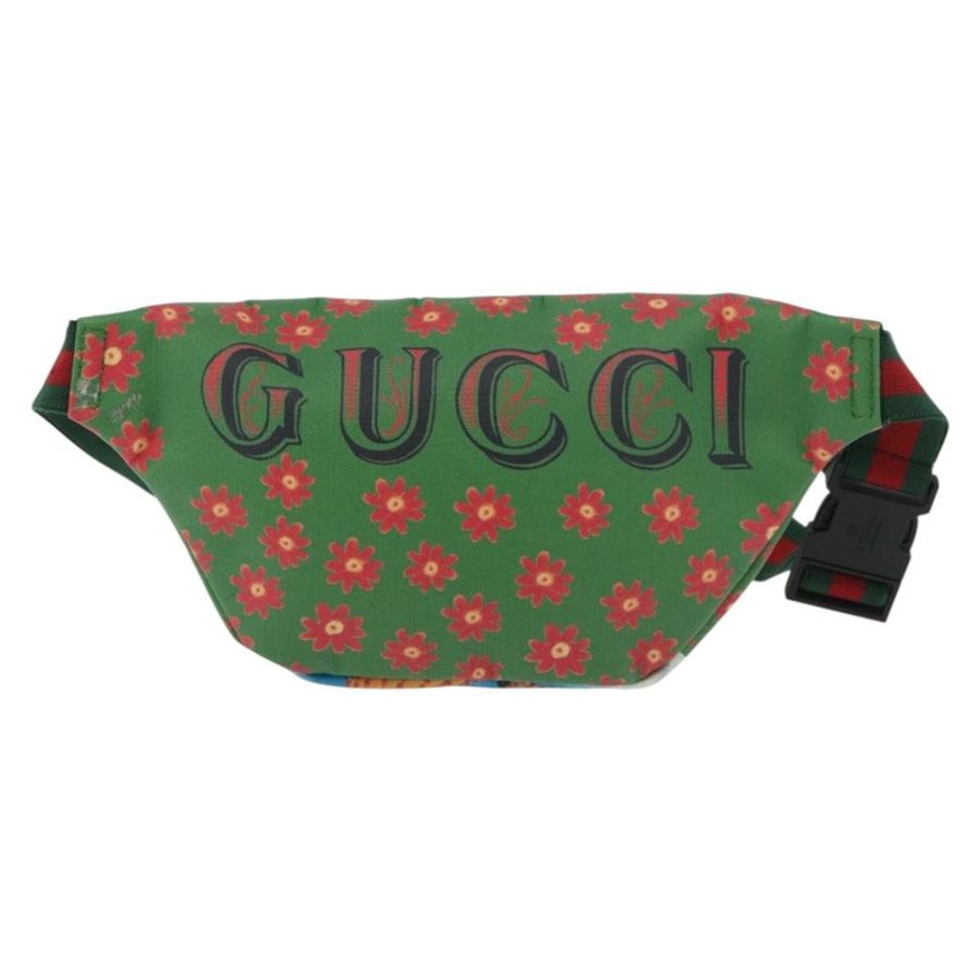 【日本直送】GUCCI 兒童 Web Sherry Line 帆布綠色手提包 502095 正品 179152A-1