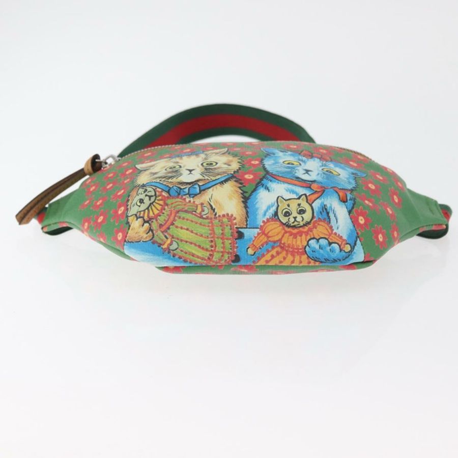 【日本直送】GUCCI 兒童 Web Sherry Line 帆布綠色手提包 502095 正品 179152A-4