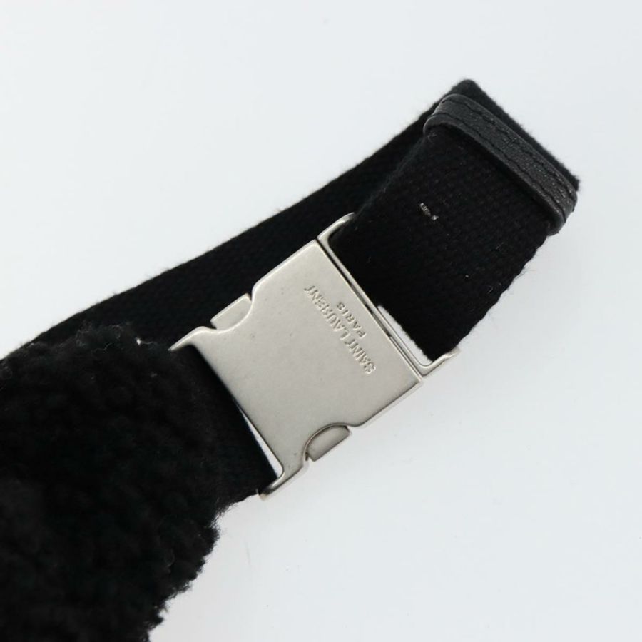 【日本直送】SAINT LAURENT Bore 腰包 棉質 黑色 銀色 正品 179295A-8