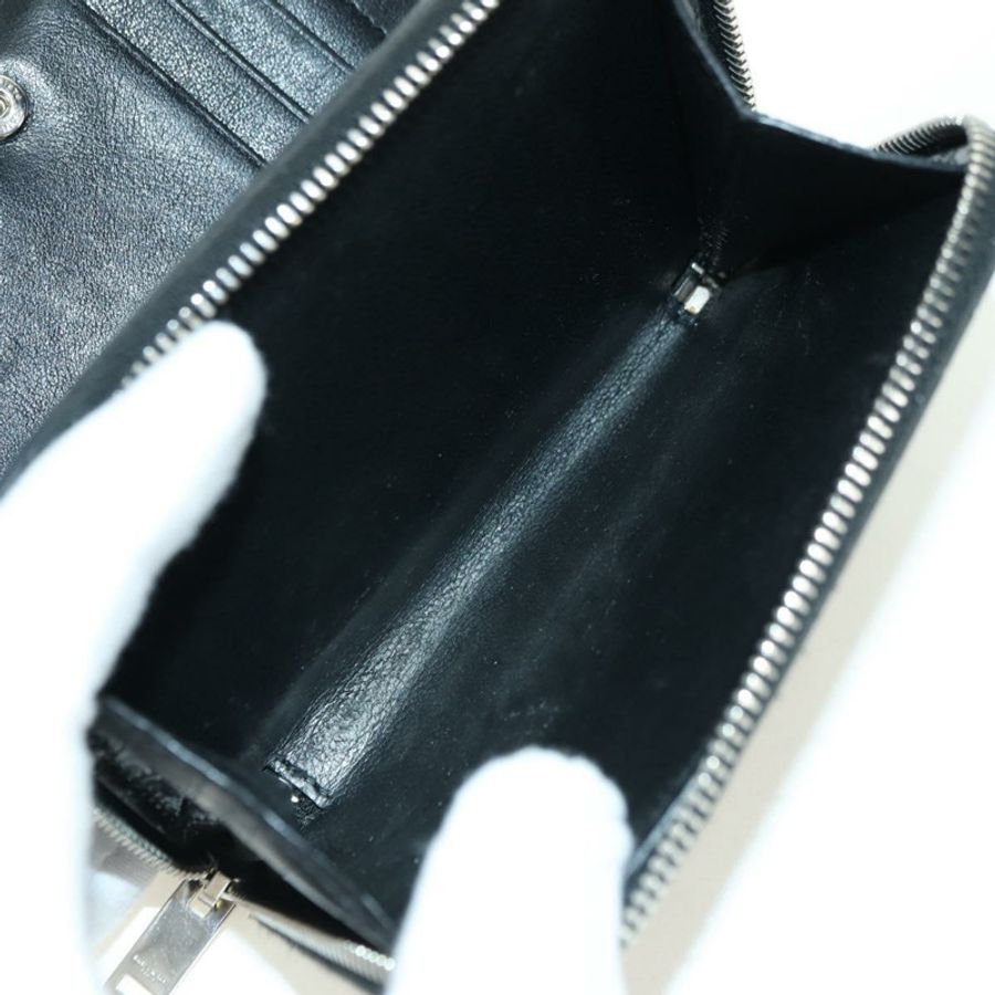 【日本直送】SAINT LAURENT Cassandra 迷你皮夾 鱷魚紋壓花 黑色 正品 179335M-9