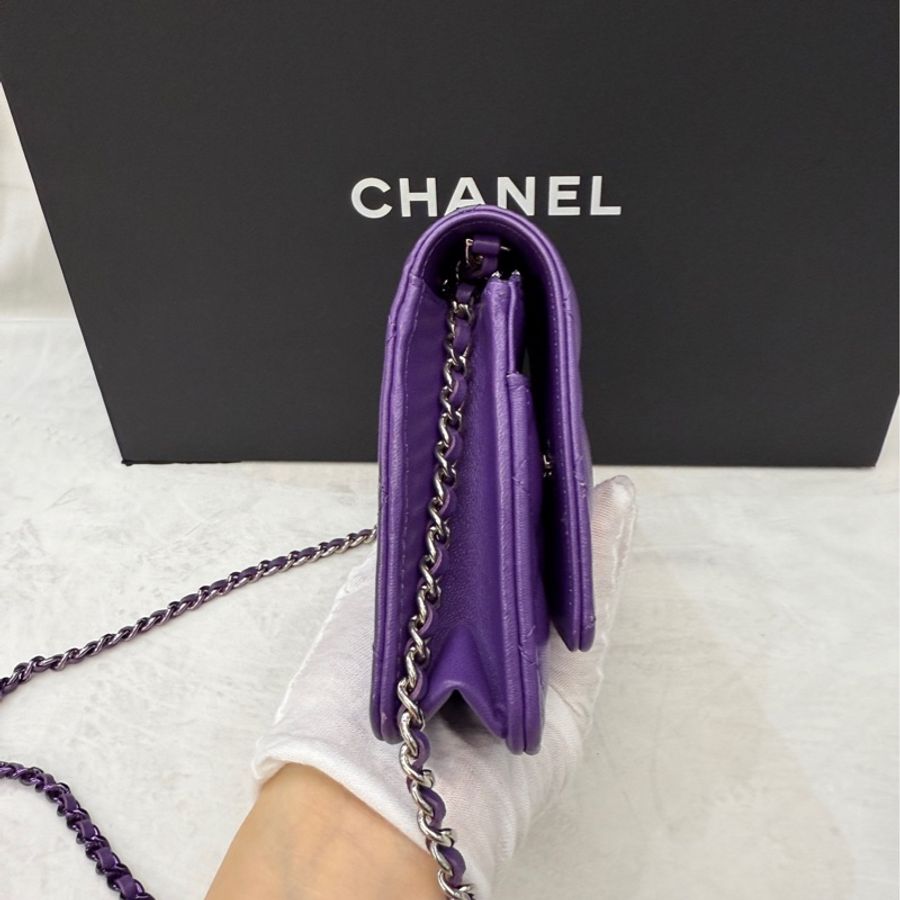 Chanel香奈兒紫色woc 雙C漸變woc 芯片款-2