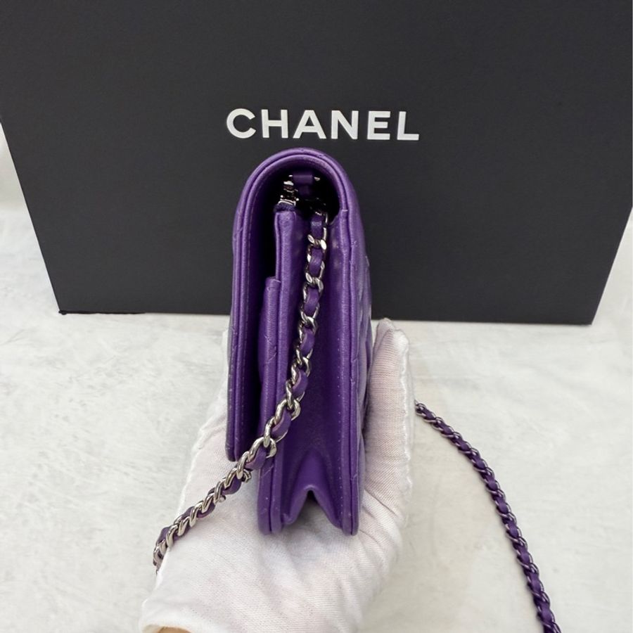 Chanel香奈兒紫色woc 雙C漸變woc 芯片款-3