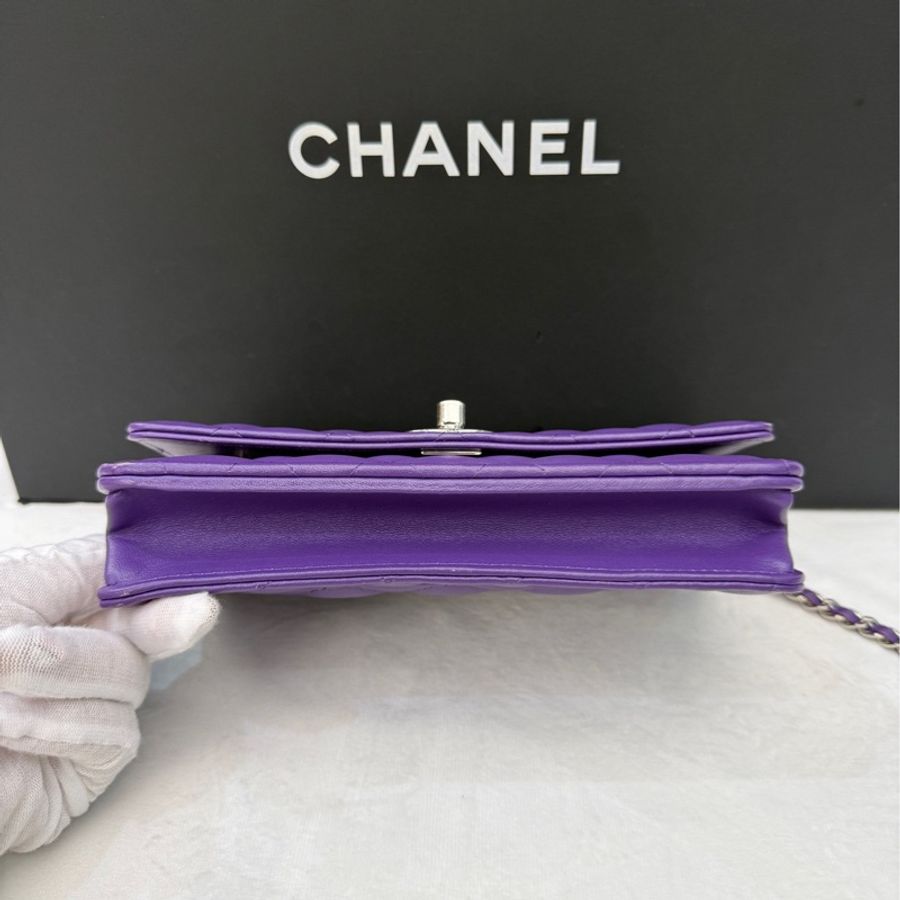 Chanel香奈兒紫色woc 雙C漸變woc 芯片款-4