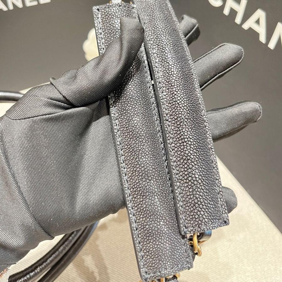 【97新 ✨ 全網最低價！】Chanel/香奈兒 黑金牛Tote（下單前先詢問庫存❗️❗️）-7