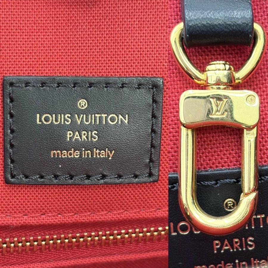 路易威登女士 OnTheGo MM 手提包/單肩包 LOUIS VUITTON M45321 Monogram Giant Reverse 棕色金色五金配件-4