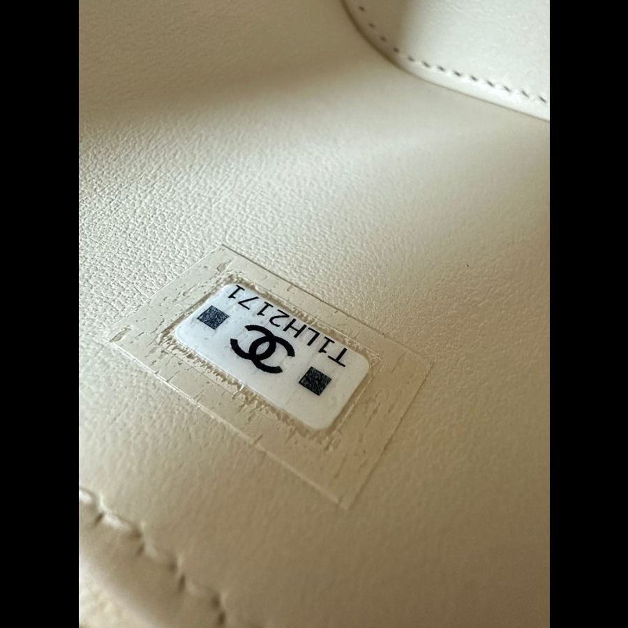 Chanel 香奈兒 25C 腰線長盒子 米杏色荔枝皮-6