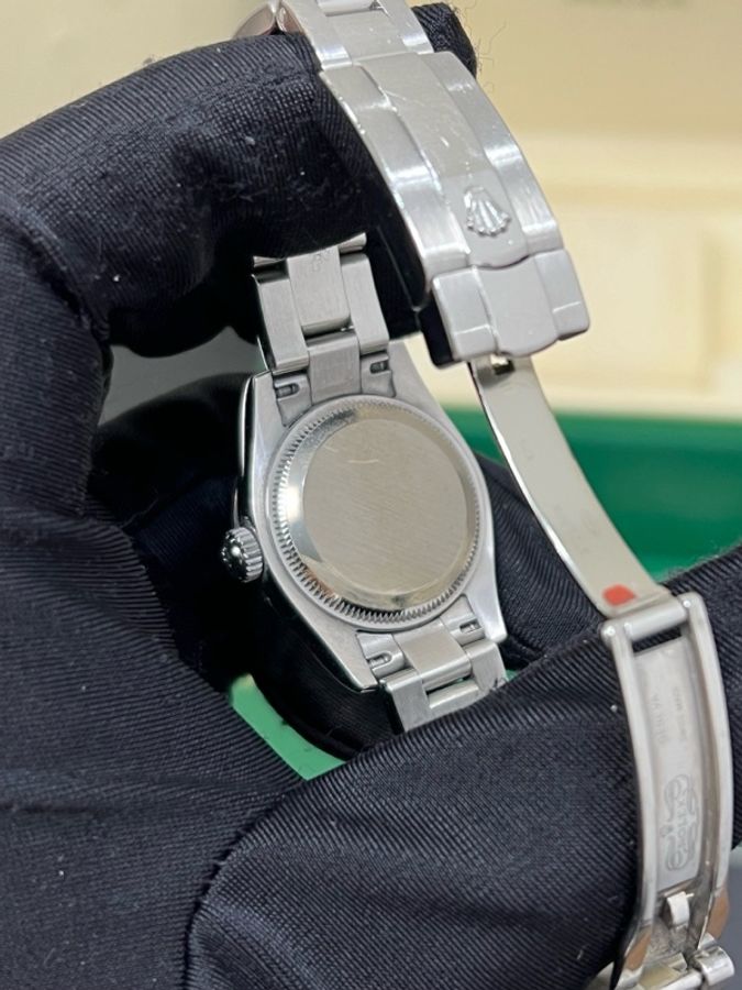 98新勞力士/Rolex 女裝日誌型 26 粉色金晶石鑽刻原鑲鑽圈-9
