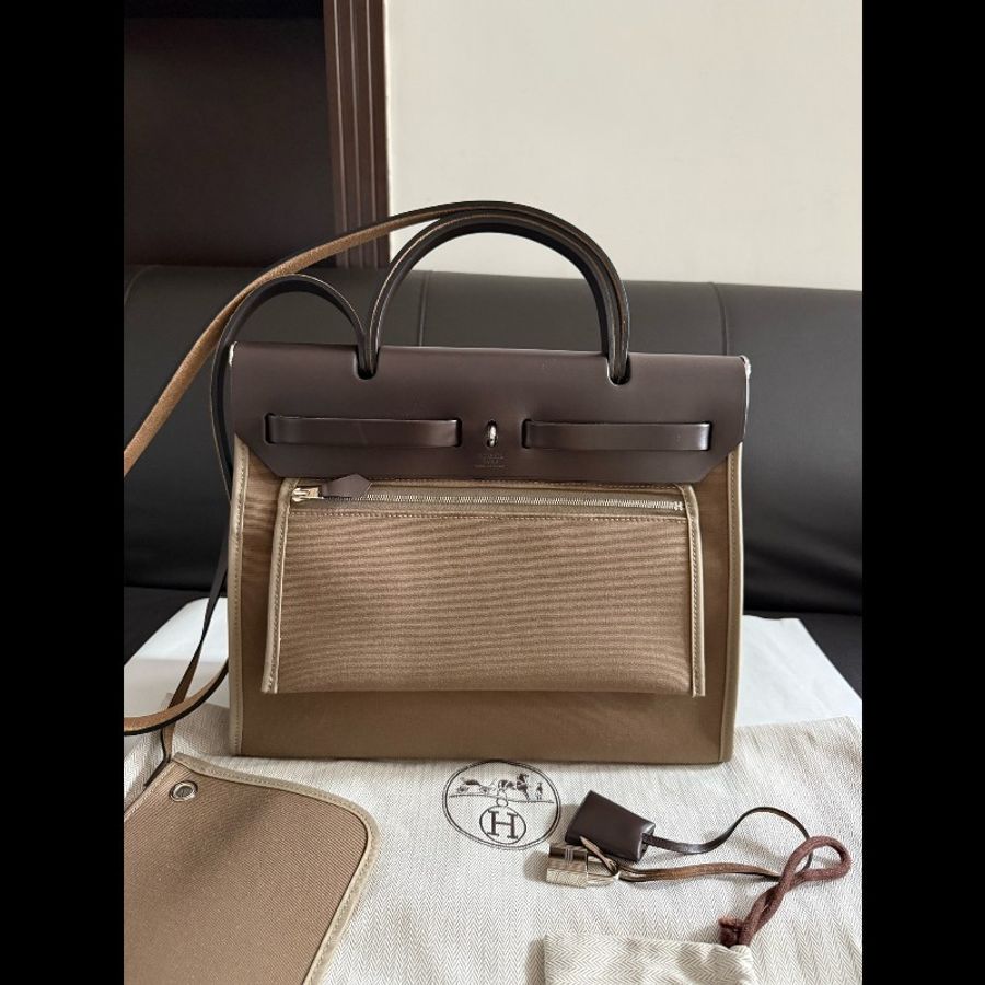 Hermès愛馬仕 大象灰Herbag 31手提單肩斜揹包 優惠價可入手-1