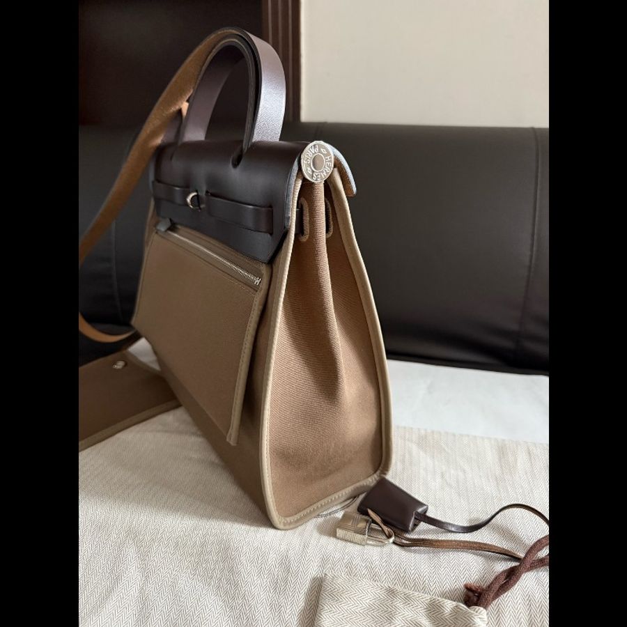 Hermès愛馬仕 大象灰Herbag 31手提單肩斜揹包 優惠價可入手-4