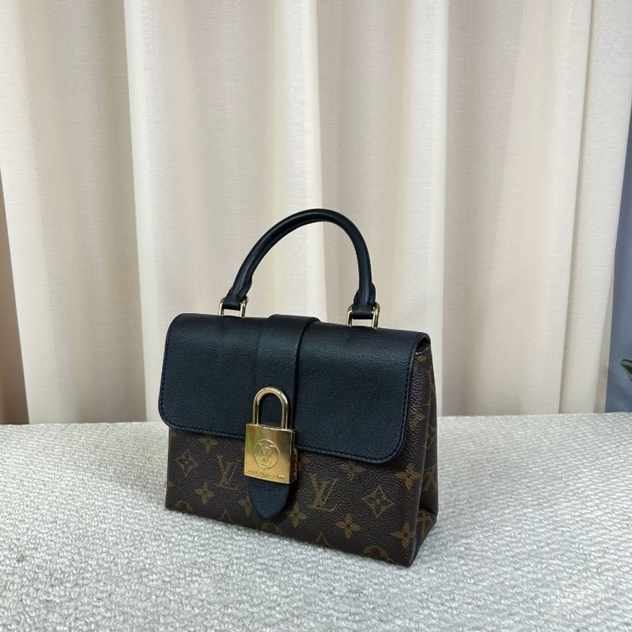 Louis Vuitton Locky BB黑色鎖頭包 經典老花拼黑色 金色五金-4