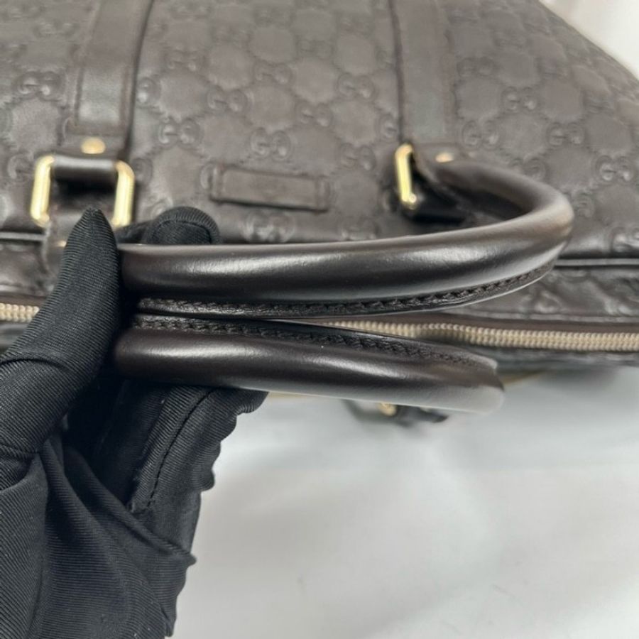 GUCCI 全皮老花壓紋手提包公文包電腦包-17