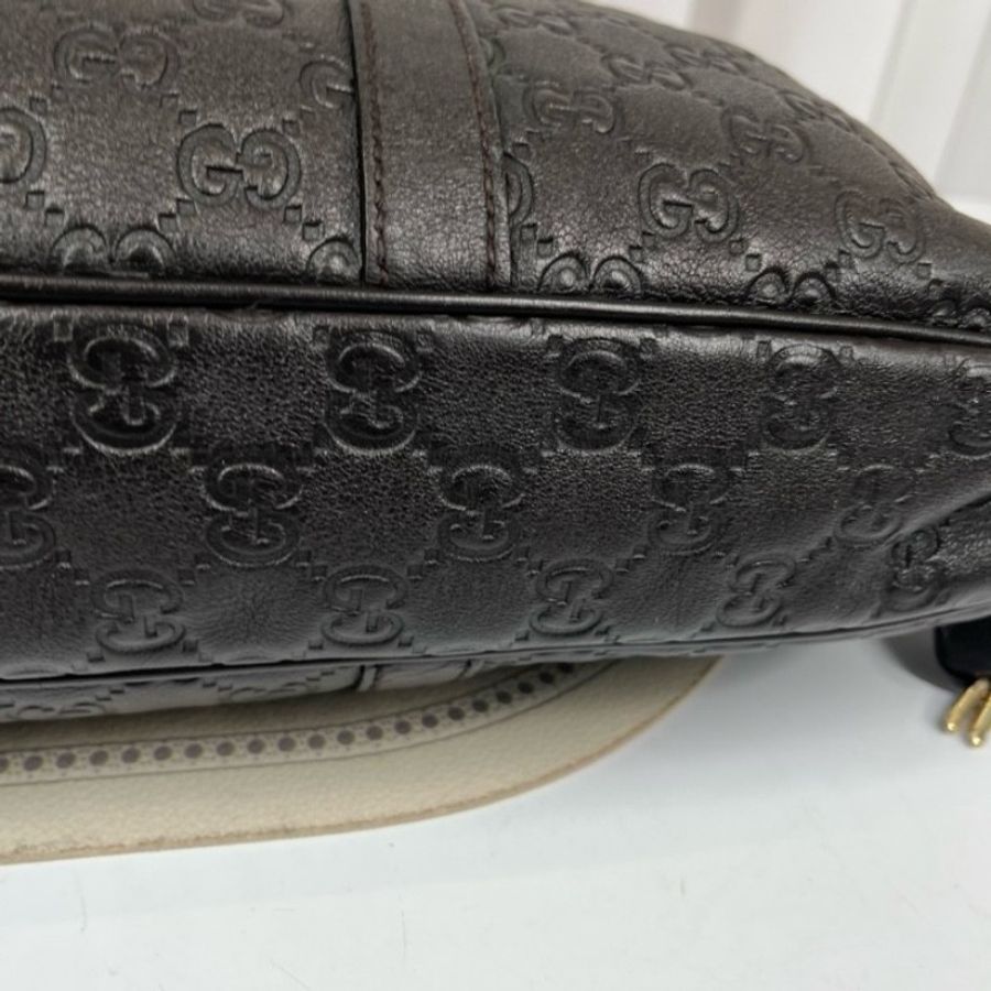 GUCCI 全皮老花壓紋手提包公文包電腦包-22