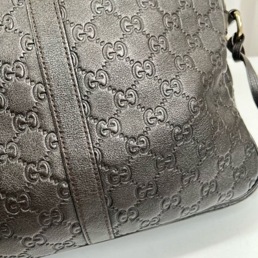 GUCCI 全皮老花壓紋手提包公文包電腦包-25