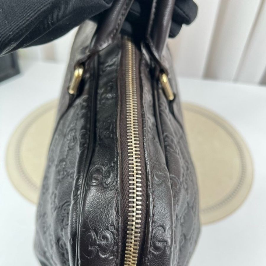 GUCCI 全皮老花壓紋手提包公文包電腦包-29
