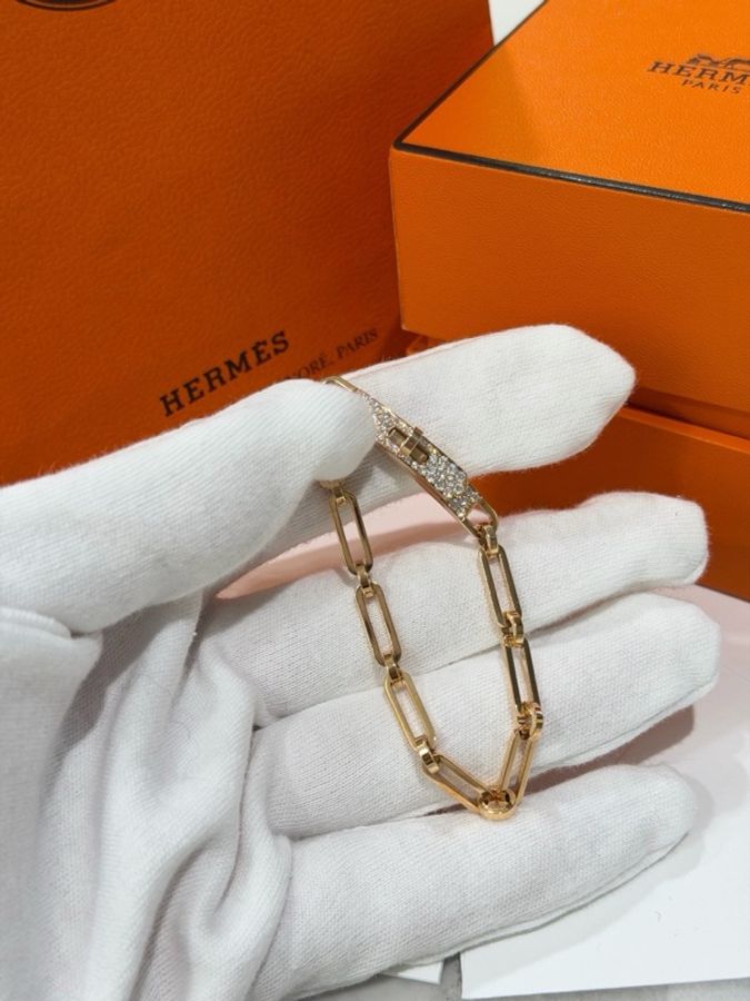 愛馬仕 Hermes Kelly Chaine手鍊黃金XS碼-1