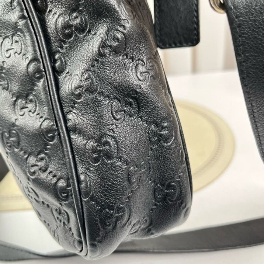GUCCI 老花郵差包 經典雙G老花壓紋 斜挎包-21